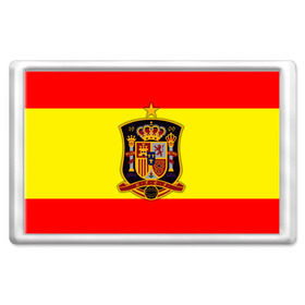 Магнит 45*70 с принтом Сборная Испании флаг в Белгороде, Пластик | Размер: 78*52 мм; Размер печати: 70*45 | испания | футбол