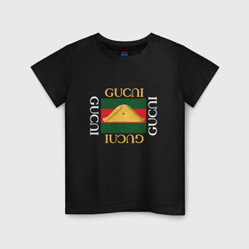 Детская футболка хлопок с принтом Гусли в Белгороде, 100% хлопок | круглый вырез горловины, полуприлегающий силуэт, длина до линии бедер | gucci | gucli | gusli | гучи | гуччи