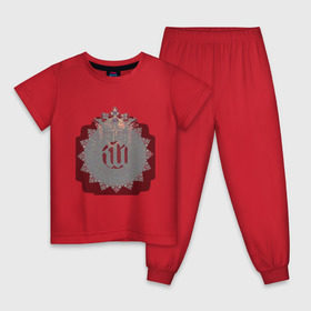 Детская пижама хлопок с принтом Kingdom Come logo в Белгороде, 100% хлопок |  брюки и футболка прямого кроя, без карманов, на брюках мягкая резинка на поясе и по низу штанин
 | 