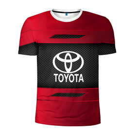 Мужская футболка 3D спортивная с принтом TOYOTA SPORT в Белгороде, 100% полиэстер с улучшенными характеристиками | приталенный силуэт, круглая горловина, широкие плечи, сужается к линии бедра | auto | car | toyota | автомобиль | марка