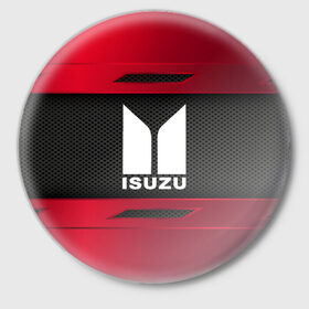 Значок с принтом ISUZU SPORT в Белгороде,  металл | круглая форма, металлическая застежка в виде булавки | auto | car | isuzu | автомобиль | марка