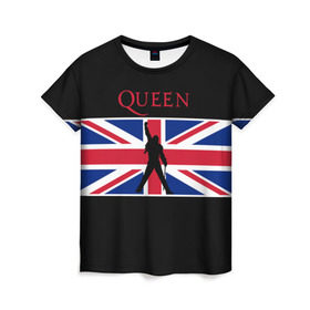 Женская футболка 3D с принтом Queen в Белгороде, 100% полиэфир ( синтетическое хлопкоподобное полотно) | прямой крой, круглый вырез горловины, длина до линии бедер | paul rodgers | queen | джон дикон | квин | меркури | меркьюри | мэркури | рок группа | тейлор | фредди | фреди