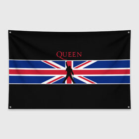 Флаг-баннер с принтом Queen в Белгороде, 100% полиэстер | размер 67 х 109 см, плотность ткани — 95 г/м2; по краям флага есть четыре люверса для крепления | paul rodgers | queen | джон дикон | квин | меркури | меркьюри | мэркури | рок группа | тейлор | фредди | фреди
