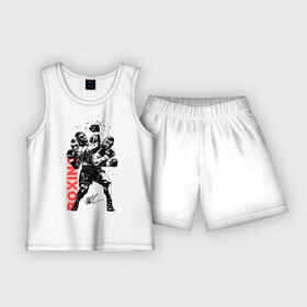 Детская пижама с шортами хлопок с принтом Майк Тайсон в Белгороде,  |  | Тематика изображения на принте: boxing | mike tyson |   | бокс | боксер | майк тайсон