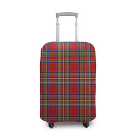 Чехол для чемодана 3D с принтом Королевский Стюарт Тартан в Белгороде, 86% полиэфир, 14% спандекс | двустороннее нанесение принта, прорези для ручек и колес | англия | килт | королева | королевский | лондон | стюарт | тартан | ткань | узор | шотландия | шотландка