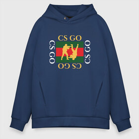 Мужское худи Oversize хлопок с принтом CS GO gg в Белгороде, френч-терри — 70% хлопок, 30% полиэстер. Мягкий теплый начес внутри —100% хлопок | боковые карманы, эластичные манжеты и нижняя кромка, капюшон на магнитной кнопке | counter | cs | cs:go | global | go | gucci | offensive | strike | гучи