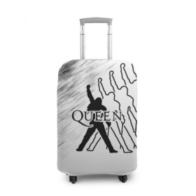 Чехол для чемодана 3D с принтом Queen в Белгороде, 86% полиэфир, 14% спандекс | двустороннее нанесение принта, прорези для ручек и колес | paul rodgers | queen | брайан мэй | джон дикон | квин | меркури | меркьюри | мэркури | роджер тейлор | рок группа | фредди | фреди