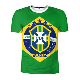 Мужская футболка 3D спортивная с принтом Сборная Бразилии флаг в Белгороде, 100% полиэстер с улучшенными характеристиками | приталенный силуэт, круглая горловина, широкие плечи, сужается к линии бедра | brazil | бразилия