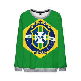 Мужской свитшот 3D с принтом Сборная Бразилии флаг в Белгороде, 100% полиэстер с мягким внутренним слоем | круглый вырез горловины, мягкая резинка на манжетах и поясе, свободная посадка по фигуре | brazil | бразилия
