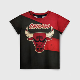 Детская футболка 3D с принтом Чикаго олд в Белгороде, 100% гипоаллергенный полиэфир | прямой крой, круглый вырез горловины, длина до линии бедер, чуть спущенное плечо, ткань немного тянется | chicago | chicago bulls | nba | баскетбол | нба | спорт | чикаго | чикаго булз