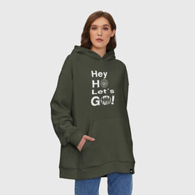 Худи SuperOversize хлопок с принтом Hey ho lets go! в Белгороде, 70% хлопок, 30% полиэстер, мягкий начес внутри | карман-кенгуру, эластичная резинка на манжетах и по нижней кромке, двухслойный капюшон
 | группа | панк | рамон | рамонес | рамоунз | рамоунс | рок | хард