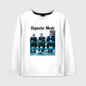 Детский лонгслив хлопок с принтом Depeche mode в Белгороде, 100% хлопок | круглый вырез горловины, полуприлегающий силуэт, длина до линии бедер | depeche mode | депеш мод. | музыка