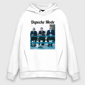 Мужское худи Oversize хлопок с принтом Depeche mode в Белгороде, френч-терри — 70% хлопок, 30% полиэстер. Мягкий теплый начес внутри —100% хлопок | боковые карманы, эластичные манжеты и нижняя кромка, капюшон на магнитной кнопке | depeche mode | депеш мод. | музыка