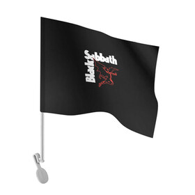 Флаг для автомобиля с принтом BLACK SABBATH в Белгороде, 100% полиэстер | Размер: 30*21 см | Тематика изображения на принте: black sabbath | билл уорд | блэк саббат | британская рок группа | гизер батлер | группа | музыка | оззи осборн | рок | тони айомми | хеви метал
