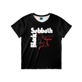 Детская футболка 3D с принтом BLACK SABBATH в Белгороде, 100% гипоаллергенный полиэфир | прямой крой, круглый вырез горловины, длина до линии бедер, чуть спущенное плечо, ткань немного тянется | black sabbath | билл уорд | блэк саббат | британская рок группа | гизер батлер | группа | музыка | оззи осборн | рок | тони айомми | хеви метал