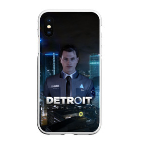 Чехол для iPhone XS Max матовый с принтом Detroit Become Human - Connor в Белгороде, Силикон | Область печати: задняя сторона чехла, без боковых панелей | 