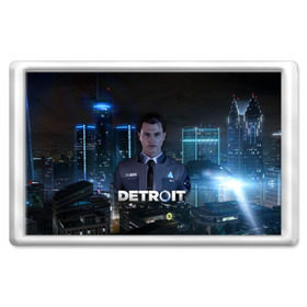 Магнит 45*70 с принтом Detroit: Become Human - Connor в Белгороде, Пластик | Размер: 78*52 мм; Размер печати: 70*45 | Тематика изображения на принте: 