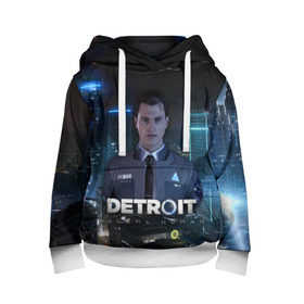 Детская толстовка 3D с принтом Detroit: Become Human - Connor в Белгороде, 100% полиэстер | двухслойный капюшон со шнурком для регулировки, мягкие манжеты на рукавах и по низу толстовки, спереди карман-кенгуру с мягким внутренним слоем | Тематика изображения на принте: 