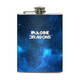 Фляга с принтом Imagine Dragons в Белгороде, металлический корпус | емкость 0,22 л, размер 125 х 94 мм. Виниловая наклейка запечатывается полностью | космос | рок