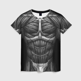 Женская футболка 3D с принтом Экзоскелет CRYSIS в Белгороде, 100% полиэфир ( синтетическое хлопкоподобное полотно) | прямой крой, круглый вырез горловины, длина до линии бедер | crysis |   робот | бионический | бронь | броня | доспехи | костюм | крайсис | экзоскелет