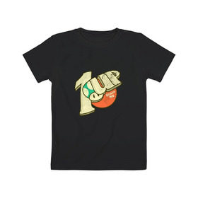 Детская футболка хлопок с принтом 1up в Белгороде, 100% хлопок | круглый вырез горловины, полуприлегающий силуэт, длина до линии бедер | nintendo | марио | нинтендо