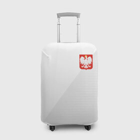Чехол для чемодана 3D с принтом Польша домашняя форма в Белгороде, 86% полиэфир, 14% спандекс | двустороннее нанесение принта, прорези для ручек и колес | Тематика изображения на принте: 