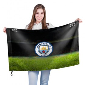 Флаг 3D с принтом MANCHESTER CITY в Белгороде, 100% полиэстер | плотность ткани — 95 г/м2, размер — 67 х 109 см. Принт наносится с одной стороны | football | soccer | манчестер