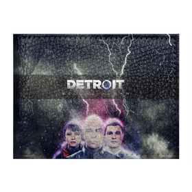 Обложка для студенческого билета с принтом Detroit become human в Белгороде, натуральная кожа | Размер: 11*8 см; Печать на всей внешней стороне | Тематика изображения на принте: dbh | detroit | gamer