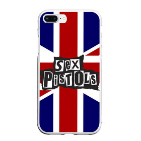 Чехол для iPhone 7Plus/8 Plus матовый с принтом Sex Pistols в Белгороде, Силикон | Область печати: задняя сторона чехла, без боковых панелей | англия | британия | панк | флаг