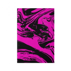 Обложка для паспорта матовая кожа с принтом Черно розовый акрил в Белгороде, натуральная матовая кожа | размер 19,3 х 13,7 см; прозрачные пластиковые крепления | волна | естественный | искусство | камень | краска | красочный | линии | модерн | мокрый | натуральный | яркие