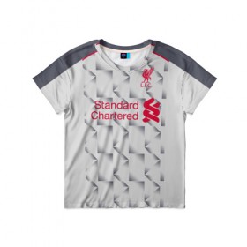 Детская футболка 3D с принтом Liverpool alternative 18-19 в Белгороде, 100% гипоаллергенный полиэфир | прямой крой, круглый вырез горловины, длина до линии бедер, чуть спущенное плечо, ткань немного тянется | 