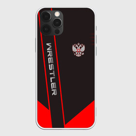 Чехол для iPhone 12 Pro Max с принтом Wrestler в Белгороде, Силикон |  | борец | борьба | геометрия | красный | россия | рф | черный