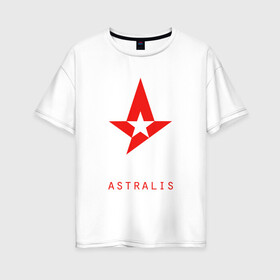 Женская футболка хлопок Oversize с принтом Astralis - The Form в Белгороде, 100% хлопок | свободный крой, круглый ворот, спущенный рукав, длина до линии бедер
 | astralis | counter strike | cs go