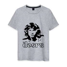 Мужская футболка хлопок с принтом The Doors в Белгороде, 100% хлопок | прямой крой, круглый вырез горловины, длина до линии бедер, слегка спущенное плечо. | jim morrison | группа | двери | джим моррисон | дорз | дорс | зе дорс