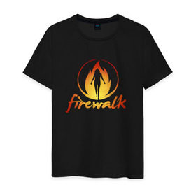 Мужская футболка хлопок с принтом Life is Strange Firewalk Fire в Белгороде, 100% хлопок | прямой крой, круглый вырез горловины, длина до линии бедер, слегка спущенное плечо. | fire | firewalk | life is strange | lis