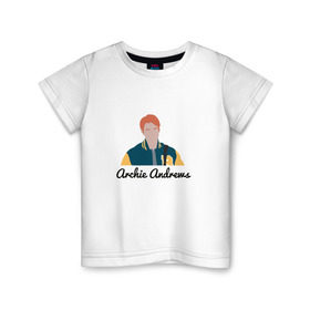 Детская футболка хлопок с принтом Archie (Riverdale) в Белгороде, 100% хлопок | круглый вырез горловины, полуприлегающий силуэт, длина до линии бедер | pops chocklit shoppe | riverdale | southside | southside serpents graffiti | vixens | ривердэйл
