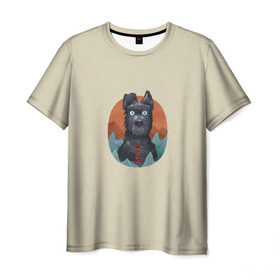 Мужская футболка 3D с принтом Остров собак Шеф в Белгороде, 100% полиэфир | прямой крой, круглый вырез горловины, длина до линии бедер | Тематика изображения на принте: 