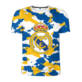 Мужская футболка 3D спортивная с принтом Real Madrid в Белгороде, 100% полиэстер с улучшенными характеристиками | приталенный силуэт, круглая горловина, широкие плечи, сужается к линии бедра | football | logo | real madrid | spain | sport | арт | испания | камуфляж | лига | лого | милитари | реал | спорт | текстура | фк | футбол | футбольный клуб | эмблема