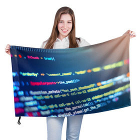 Флаг 3D с принтом Программирование в Белгороде, 100% полиэстер | плотность ткани — 95 г/м2, размер — 67 х 109 см. Принт наносится с одной стороны | c++ | html | php | код | компьютеры | программист | технологии | хакер | цифры
