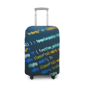 Чехол для чемодана 3D с принтом Programming collection в Белгороде, 86% полиэфир, 14% спандекс | двустороннее нанесение принта, прорези для ручек и колес | c++ | html | php | код | компьютеры | программист | технологии | хакер | цифры