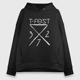 Женское худи Oversize хлопок с принтом T-Fest в Белгороде, френч-терри — 70% хлопок, 30% полиэстер. Мягкий теплый начес внутри —100% хлопок | боковые карманы, эластичные манжеты и нижняя кромка, капюшон на магнитной кнопке | gazgolder | hip hop | mc | rap | t fest | tfest | исполнитель | кирилл | мс | незборецький | реп | репер | речитатив | рэп | рэпер | т | т фест | тфест | украинский | участник | фест | хип | хипхоп | хоп