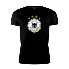 Мужская футболка премиум с принтом Сборная Германии в Белгороде, 92% хлопок, 8% лайкра | приталенный силуэт, круглый вырез ворота, длина до линии бедра, короткий рукав | сборная германии | футбол | чемпионат мира