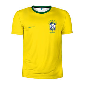 Мужская футболка 3D спортивная с принтом Сборная Бразилии в Белгороде, 100% полиэстер с улучшенными характеристиками | приталенный силуэт, круглая горловина, широкие плечи, сужается к линии бедра | brasil | brazilian | footbal | national | soccer | time | бразилии | бразилия | национальная | по | сборная | футбол | футболу