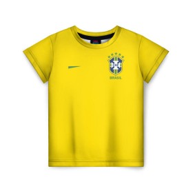 Детская футболка 3D с принтом Сборная Бразилии в Белгороде, 100% гипоаллергенный полиэфир | прямой крой, круглый вырез горловины, длина до линии бедер, чуть спущенное плечо, ткань немного тянется | brasil | brazilian | footbal | national | soccer | time | бразилии | бразилия | национальная | по | сборная | футбол | футболу