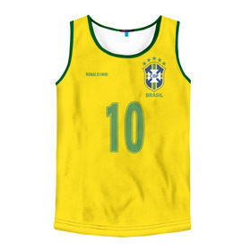 Мужская майка 3D с принтом Роналдиньо в Белгороде, 100% полиэстер | круглая горловина, приталенный силуэт, длина до линии бедра. Пройма и горловина окантованы тонкой бейкой | brasil | brazilian | footbal | national | ronaldinho | soccer | time | бразилии | бразилия | национальная | по | роналдиньо | рональдиньо | сборная | футбол | футболу