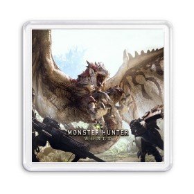 Магнит 55*55 с принтом Monster Hunter: World в Белгороде, Пластик | Размер: 65*65 мм; Размер печати: 55*55 мм | Тематика изображения на принте: 