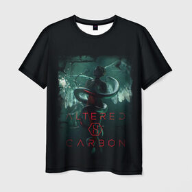 Мужская футболка 3D с принтом Altered Carbon в Белгороде, 100% полиэфир | прямой крой, круглый вырез горловины, длина до линии бедер | altere | будущее | бэнкрофт | видоизмененный углерод | генетика | джеймс пьюрфой | ковач | марта игареда | наука | неонуар | ортега | ричард морган | фантастика | футуризм | юэль киннаман