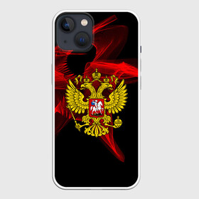 Чехол для iPhone 13 с принтом Русский в Белгороде,  |  | abstraction | grunge | russia | sport | абстракция | герб | краска | русский | символика рф | спорт | спортивный | триколор | униформа | форма | я русский