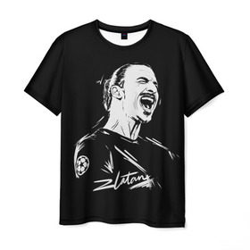Мужская футболка 3D с принтом Zlatan Ibrahimovic в Белгороде, 100% полиэфир | прямой крой, круглый вырез горловины, длина до линии бедер | football | златан ибрагимович | игрок | сборная швеции | футбол | футболист