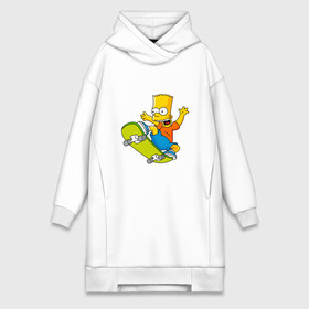 Платье-худи хлопок с принтом Bart Simpson в Белгороде,  |  | bart | family | homer | lisa | school | simpsons | springfield | анимация | барт | гомер | желтый | комедия | лентяй | лиза | мардж | мульт | мультфильм | мэгги | отец | пончик | ребенок | родители | семья | сериал | симпсоны | смех